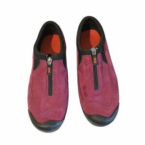 Land's End Shoe 322424 All Weather Zip Loafer Womens 8.5 B Purple Suede